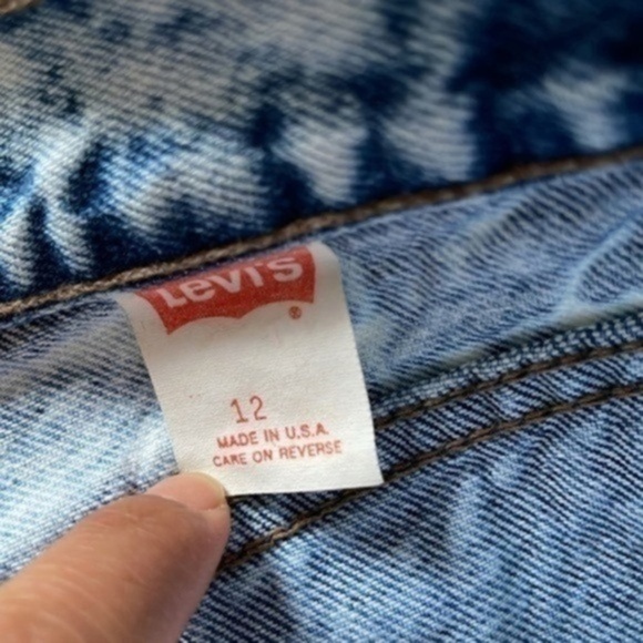 Rare Vintage Levi’s 80/90s Acid Washed Blue Jean size 12 - Picture 13 of 15